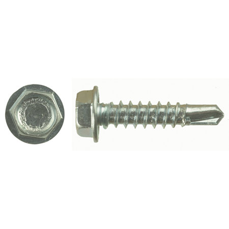 AP PRODUCTS Self-Drilling Screw, #8 x 1/2 in, Hex Head Hex Drive 012-DP500 8 X 1/2